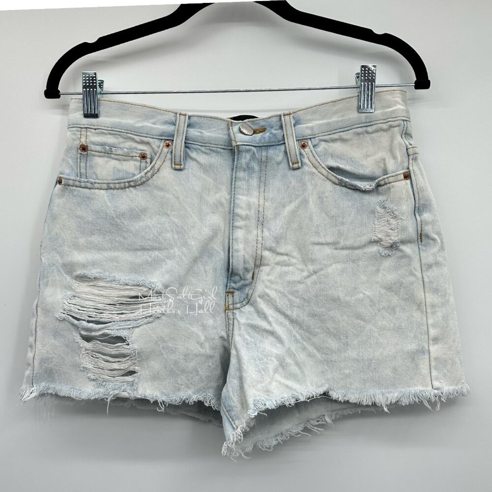 BDG Urban Outfitters Ripped Distressed Girlfriend Ultra High Rise Jean Shorts